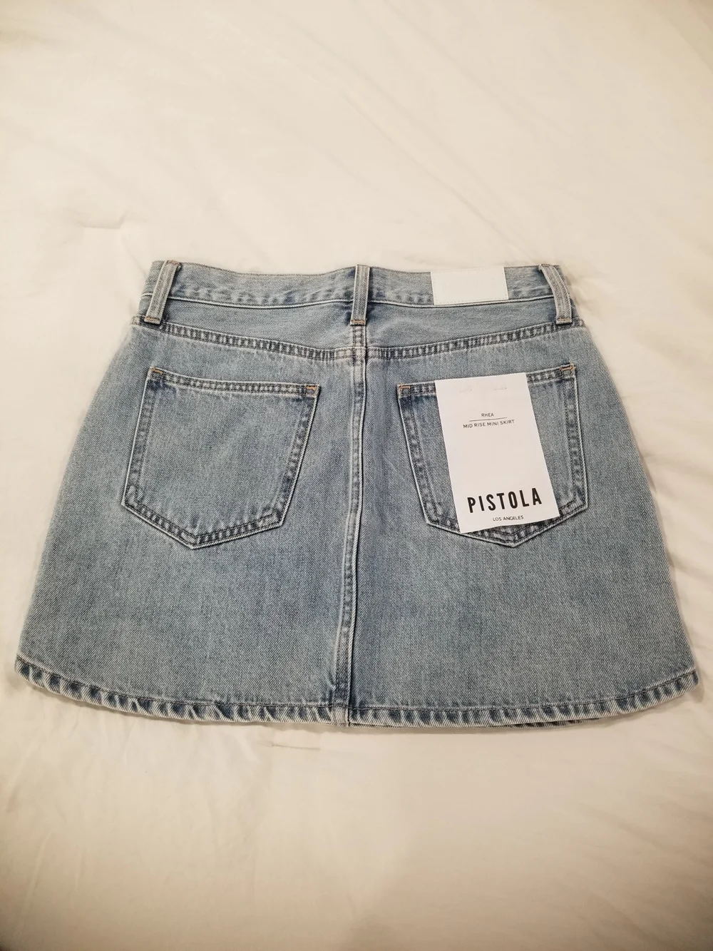 Pistola New with Tag MidRise Denium Mini Skirt the RHEA